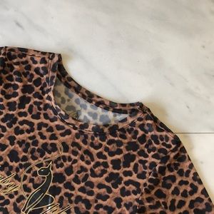 Baby Phat Mesh Leopard Print Crop Top